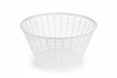 Fuscella Per Ricotta Gr.2000 Con Bordo Mm.5- - Ø Superiore Cm.20,3 - Ø Inferiore Cm.12X10H. - 25 Pezzi