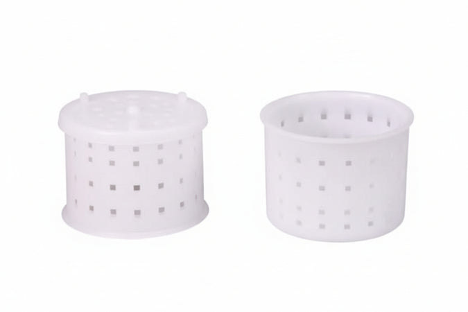 Forma Monodose Per Formaggio Caciotta Gr.80- - Ø Superiore Cm.5,7 - Ø Inferiore Cm.5,3X4,6H. - 30 Pezzi