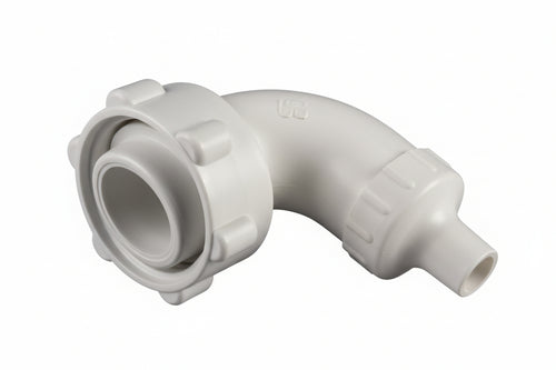 Raccordo In Pp Curvo 90 ° Con Riempibottiglie- - Ee ¸ Mm.20 Filetto M 29X1.75 - 5 Pezzi Bucchi