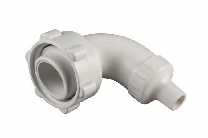 Raccordo In Pp Curvo 90 ° Con Riempibottiglie- - Ee ¸ Mm.20 Filetto M 29X1.75 - 5 Pezzi Bucchi