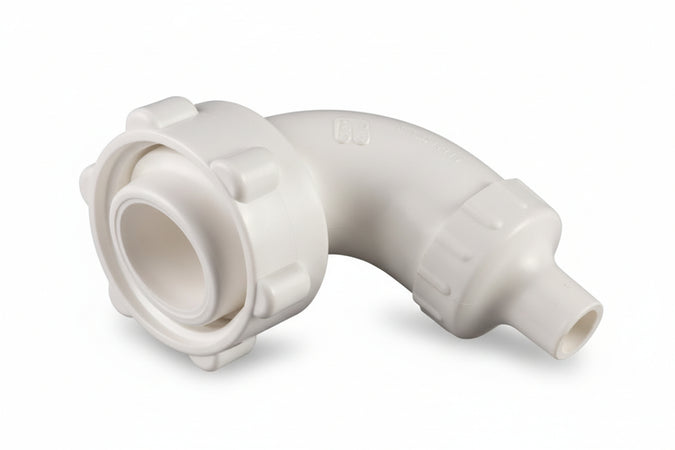 Raccordo In Pp Curvo 90 ° Con Riempibottiglie- - Ee ¸ Mm.25 Filetto M 37X3 - 5 Pezzi Bucchi