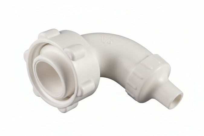 Raccordo In Pp Curvo 90 ° Con Riempibottiglie- - Ee ¸ Mm.30 Filetto M 42X3 - 5 Pezzi Bucchi