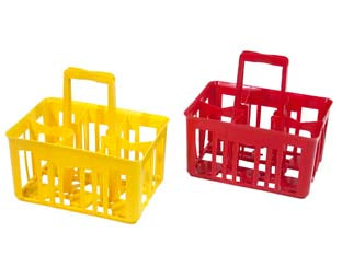 Cestello Portabottiglie Da Lt.1 6 Posti- - Cm.40X30X40H. - 5 Pezzi Ics