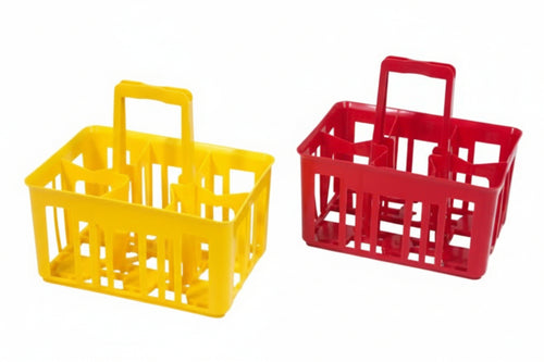 Cestello Portabottiglie Da Lt.1 6 Posti- - Cm.40X30X40H. - 5 Pezzi Ics