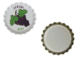 Tappo A Corona Litografato Per Uva- - Ø Mm.26,5 In Busta Da Pz.100 - 80 Busta