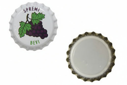 Tappo A Corona Litografato Per Uva- - Ø Mm.26,5 In Busta Da Pz.100 - 20 Busta