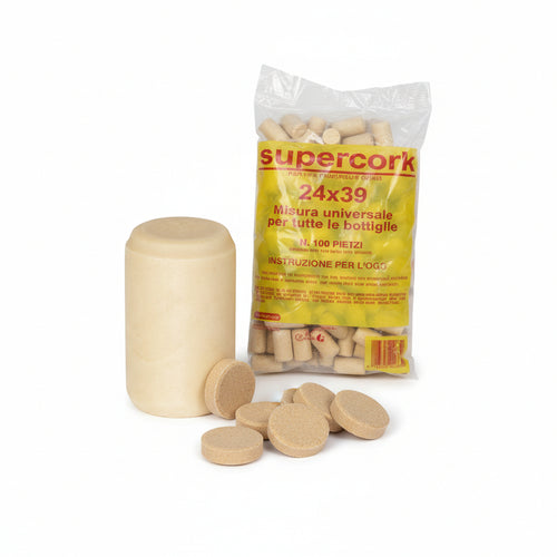 Tappo Sintetico In Similsughero Supercork Mm.24X39- - Mm.24X39 Supercork, In Busta Da Pz.100 - 1 Confezione