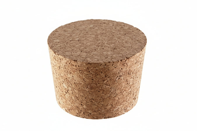 Tappo In Sughero Agglomerato Bonde/Spine Per Damigiane- - Ø Mm.60X55X35H. - 50 Pezzi