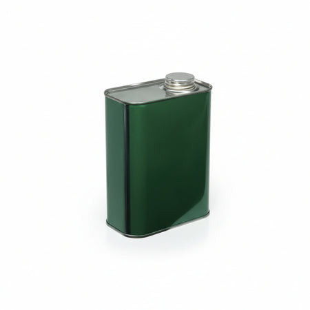 Lattina Per Olio Rettangolare Verde Lt.1- - Lt.1 - Cm.10,5X7X17,5H. (Bancale Pz.896) - 32 Pezzi