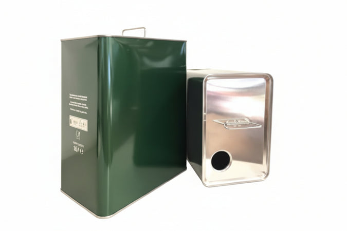 Lattina Per Olio Rettangolare Lt.10- - Lt.10 - Cm.23X15,5X30X5H. (Bancale Pz.112) - 4 Pezzi