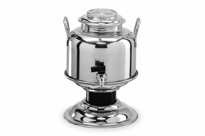 Fusto Inox Per Olio Graffato Lt.5 Con Base Ø Mm.235X370H. Maffei