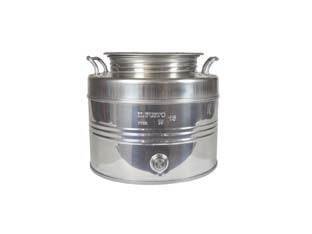 Fusto Inox Per Olio Graffato Lt.15 Ø Mm.310X290H. Maffei