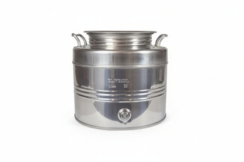 Fusto Inox Per Olio Graffato Lt.20 Ø Mm.310X332H. Maffei