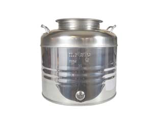 Fusto Inox Per Olio Graffato Lt.30 Ø Mm.310X480H. Maffei