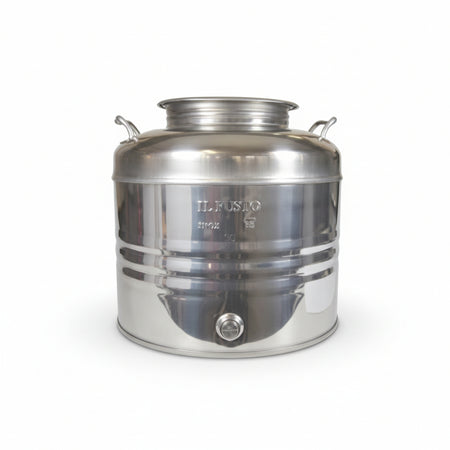 Fusto Inox Per Olio Graffato Lt.30 Ø Mm.310X480H. Maffei