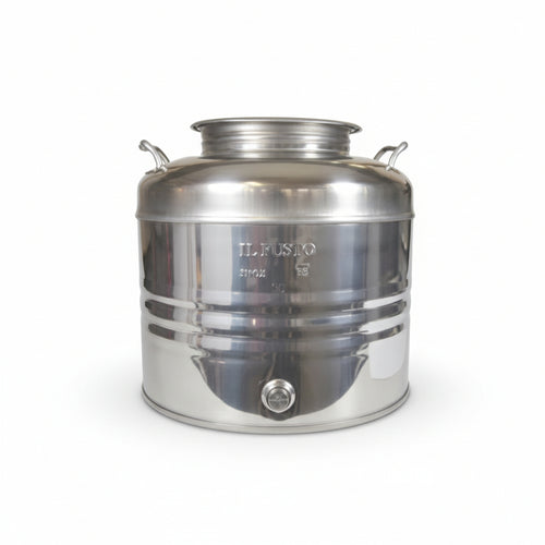 Fusto Inox Per Olio Graffato Lt.30 Ø Mm.310X480H. Maffei