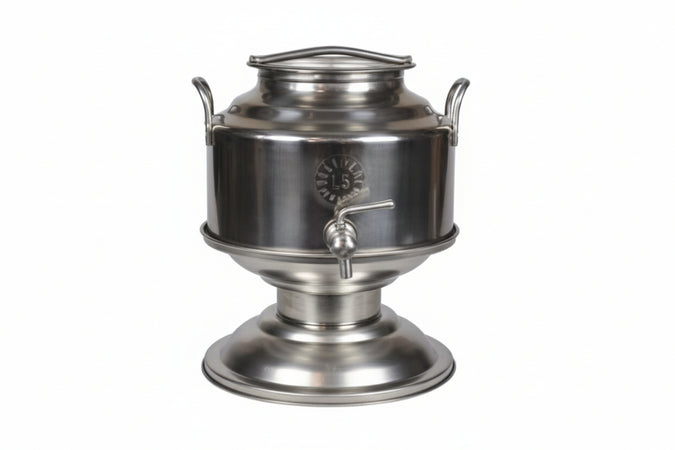 Fusto Inox Per Olio Saldato Lt.5 Con Base Belvivere
