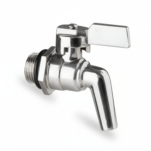 Rubinetto A Leva Acciaio Inox Per Fusti E Serbatoi M 3/4