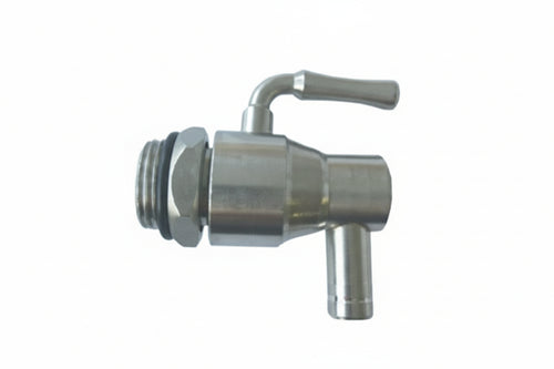 Rubinetto A Leva Acciaio Inox Con Dado Per Fusti E Serbatoi M 3/8