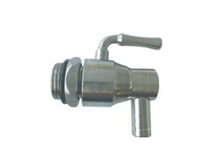 Rubinetto A Leva Acciaio Inox Con Dado Per Fusti E Serbatoi M 3/4