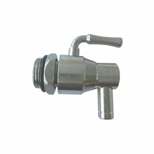 Rubinetto A Leva Acciaio Inox Con Dado Per Fusti E Serbatoi M 3/4