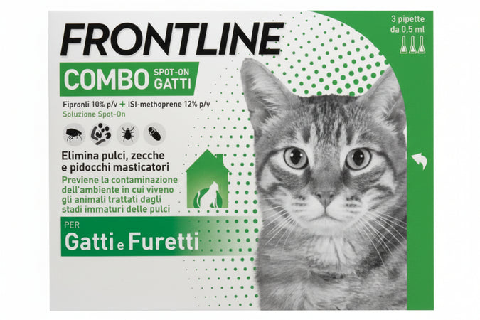 Frontline Combo Per Gatti E Furetti In Confezione Da 3 Pipette Frontline