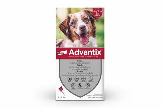 Antiparassitario Advantix Per Cani Da Kg.10 A Kg.25 In Conf. Da 6 Pipette Spoton Advantix