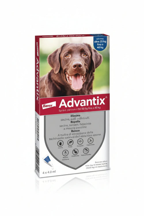 Antiparassitario Advantix Per Cani Da Kg.25 A Kg.40 In Conf. Da 4 Pipette Spoton Advantix