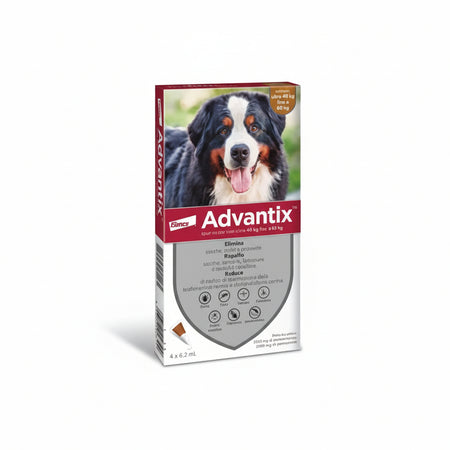 Antiparassitario Advantix Per Cani Oltre Kg.40 In Conf. Da 4 Pipette Spoton Advantix