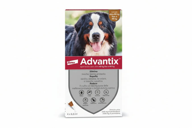 Antiparassitario Advantix Per Cani Oltre Kg.40 In Conf. Da 6 Pipette Spoton Advantix