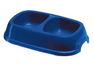 Ciotola 2 Vasche Per Animali Domestici- - Ø Cm.26,5X15X5,6H. - Lt.0,7 - 6 Pezzi Ferplast