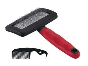 Spazzola Cardatrice Gro 5944 Medium Cani E Gatti Pelo Medio E Lungo- - Cm.16X9,8X3,3H. - 3 Pezzi Ferplast