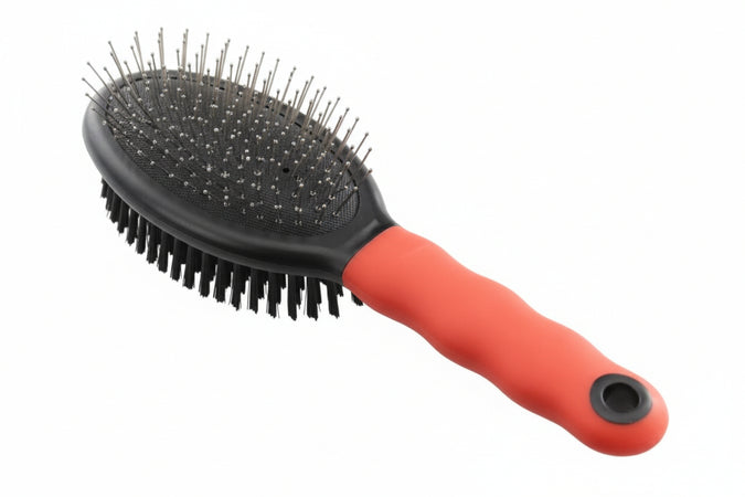 Spazzola Combinata Gro 5928 Per Cani Con Ogni Tipo Di Pelo- - Cm.23X6,7X5,5H. - 3 Pezzi Ferplast