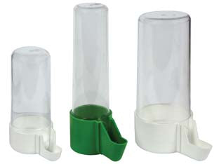 Abbeveratoio Trasparente Per Gabbia Uccelli- - Ø Cm.7X9,5H. Grande Portata Cc.400 - 5 Pezzi