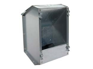 Mangiatoia Con Coperchio Per Conigli- - Cm.14X13X25H. - 6 Pezzi