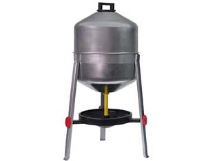 Abbeveratoio Giove In Lamiera Con Treppiedi In Metallo Per Polli Lt.30 Di Capienza Ø Cm.31X72H.