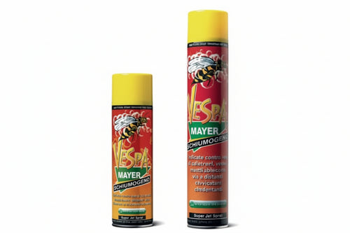Vespamayer Insetticida Schiumogeno Spray Per Nidi Di Vespe E Calabroni- - Ml.500 In Bomboletta Spray - 12 Pezzi Mayer