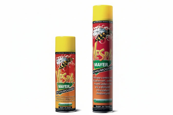 Vespamayer Insetticida Schiumogeno Spray Per Nidi Di Vespe E Calabroni- - Ml.500 In Bomboletta Spray - 12 Pezzi Mayer