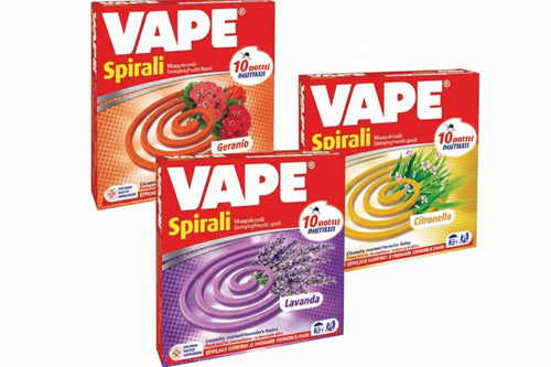 Spirale Anti Zanzare Fragranze Assortite- - In Confez. Da Pz.10 - 24 Pezzi Vape