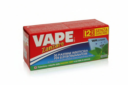 Piastrina Per Elettroemanatori Zanzare Comuni E Tigre Menta- - In Confez. Da Pz.30 - 12 Pezzi Vape