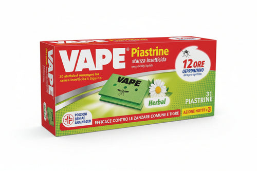Piastrina Per Elettroemanatori Zanzare Comuni E Tigre Herbal- - In Confez. Da Pz.30 - 12 Pezzi Vape