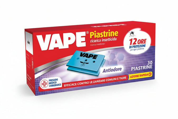 Piastrina Per Elettroemanatori Con Antiodore Zanzare Comuni E Tigre- - In Confez. Da Pz.30 - 6 Pezzi Vape