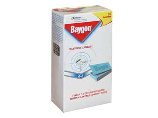 Piastrina Per Elettroemanatori Antizanzare 30 Ricariche- - In Confez. Da Pz.30 - 12 Pezzi Baygon