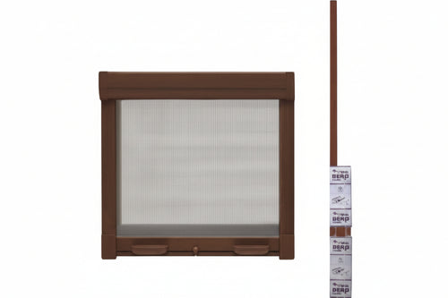 Zanzariera Kit A Molla Frizionata Colore Marrone Cm. 60X150H. Vette