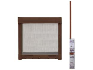 Zanzariera Kit A Molla Frizionata Colore Marrone Cm.100X170H. Vette