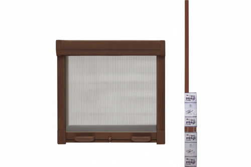 Zanzariera Kit A Molla Frizionata Colore Marrone Cm.100X170H. Vette