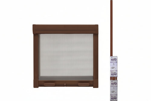 Zanzariera Kit A Molla Frizionata Colore Marrone Cm.140X170H. Vette