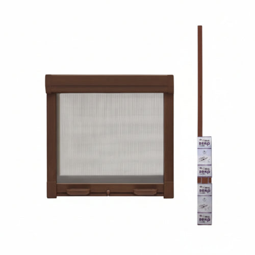 Zanzariera Kit A Molla Frizionata Colore Marrone Cm.160X170H. Vette