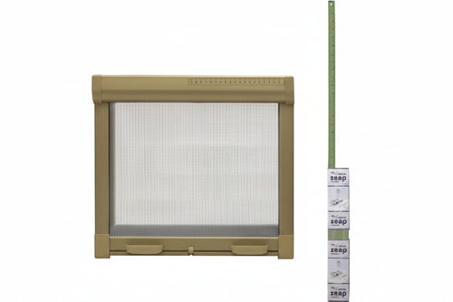 Zanzariera Kit A Molla Frizionata Colore Bronzo Cm.120X170H. Vette