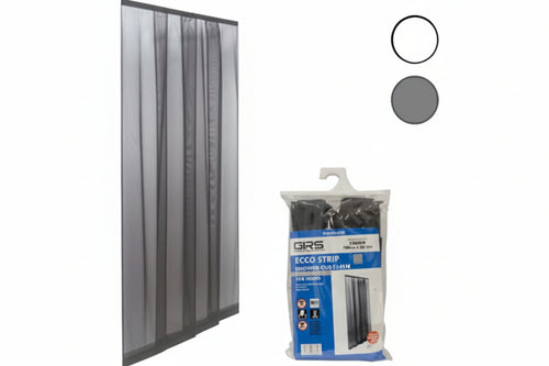 Zanzariera A Strisce Ecco Strip Per Porta Cm.140X250 Nera Irs